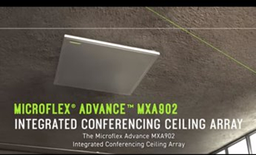 Shure MXA902 integrated conferencing ceiling microphone speaker array