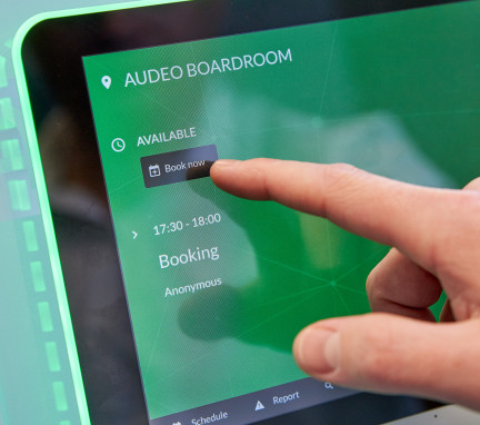 Meeting Room Booking System Green Booking Panel