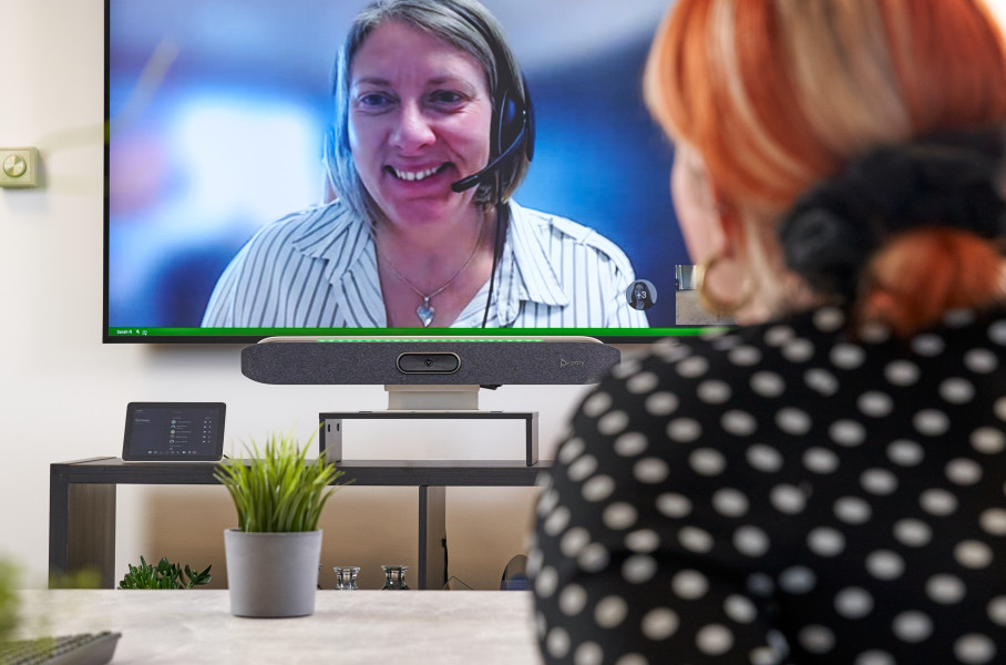 One To One Video Conference Call in Meeting Room