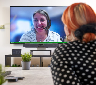 One To One Video Conference Call in Meeting Room