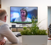 Video Conference Call in a Small Meeting Room