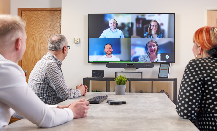 Group of People in a Meeting on a Video Conference Call