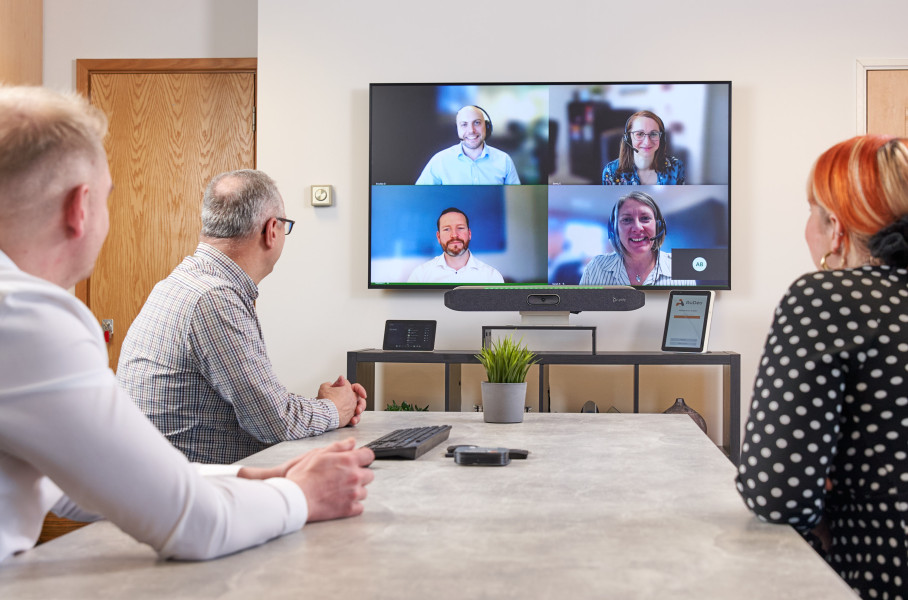 Group of People in a Meeting on a Video Conference Call